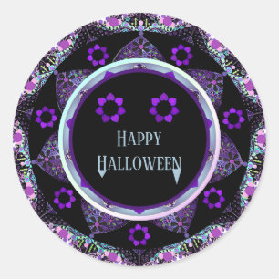 purple Unbrella & Hearts.7 Classic Round Sticker