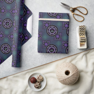 purple Unbrella & Hearts.7 Wrapping Paper
