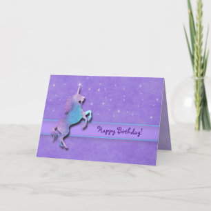Purple Unicorn Card