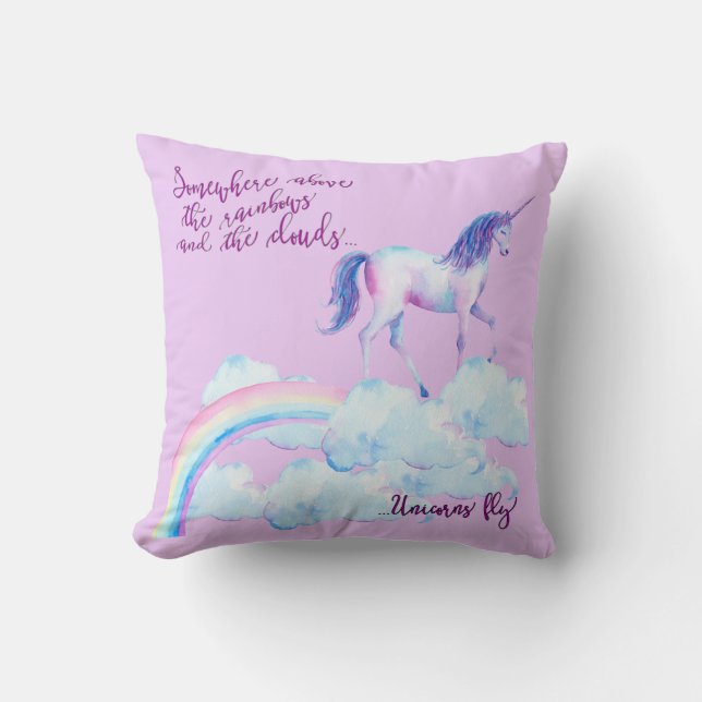 purple  unicorn cushion (Front)