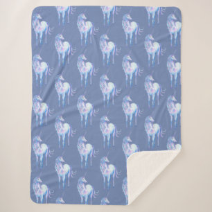 Purple Unicorn Dream Sherpa Blanket