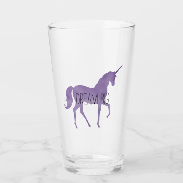 Purple Unicorn    Glass (Front)