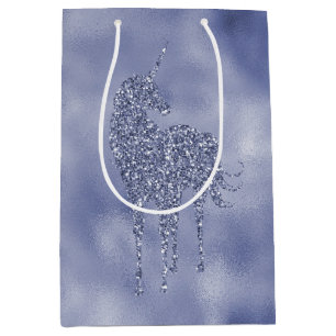 Purple Unicorn Glitter Medium Gift Bag