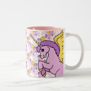 Purple Unicorn Graphic Two-Tone Coffee Mug
