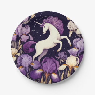 Purple Unicorn irises Unicorns Iris                Paper Plate