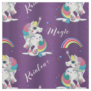 Purple Unicorn Magic Fabric