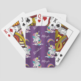 Purple Unicorn Magic Playing Cards