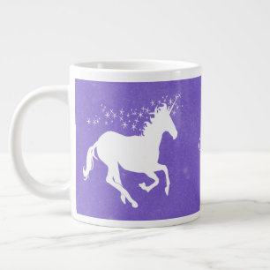Purple Unicorn Personalised Giant Coffee Mug