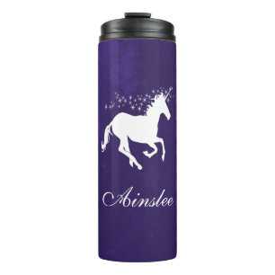 Purple Unicorn Personalised Thermal Tumbler