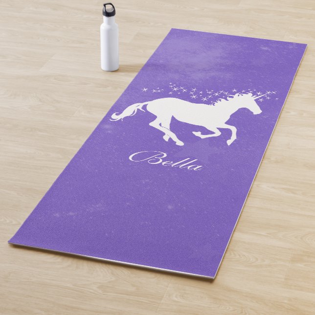 Purple Unicorn Personalised Yoga Mat (In Situ)