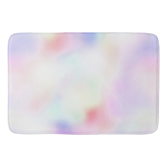 Purple Unicorn Pink Peach Rainbow           Bath Mat (Front)