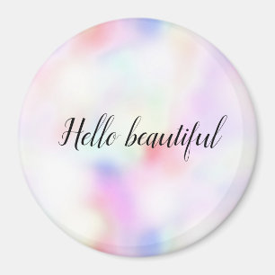 Purple Unicorn Pink Peach Rainbow Magnet