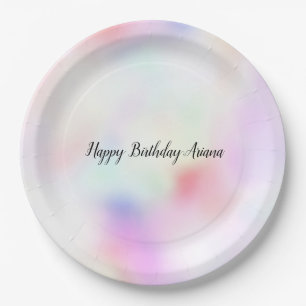 Purple Unicorn Pink Peach Rainbow   Paper Plate
