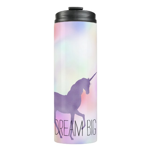 Purple Unicorn Pink Rainbow Girly      Thermal Tumbler (Front)