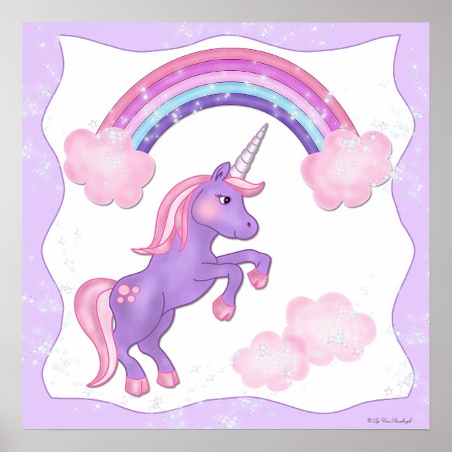 Purple Unicorn Poster (Front)