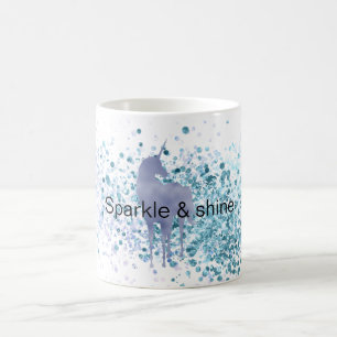 Purple Unicorn Sparkle Aqua Glittery Confetti      Magic Mug