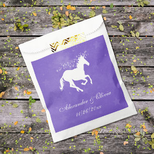 Purple Unicorn Wedding Favour Bags