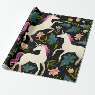 Purple Unicorns Wrapping Paper