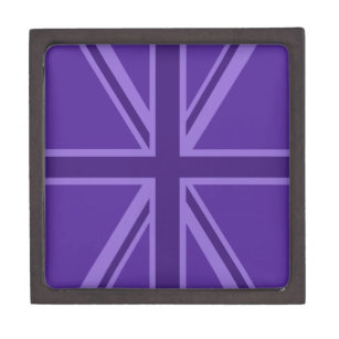 Purple Union Jack Design Keepsake Box