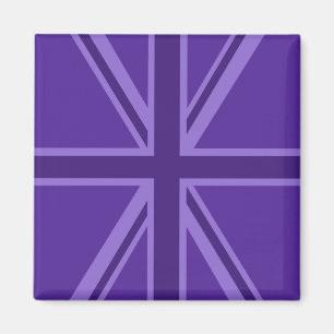 Purple Union Jack Design Magnet