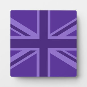 Purple Union Jack Design Plaque
