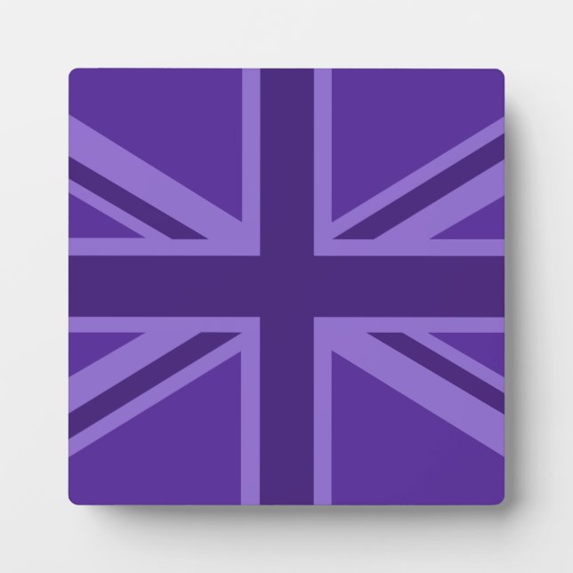 Purple Union Jack Design Plaque (Front)