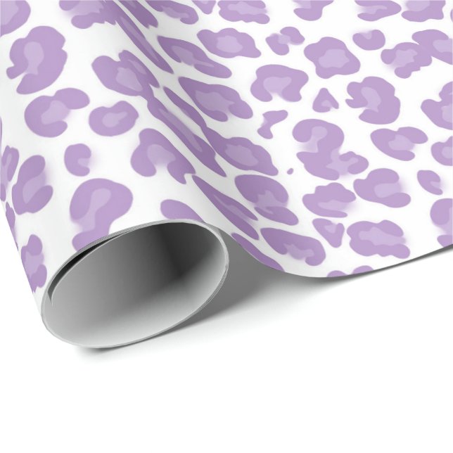 Purple unisex leopard pattern wrapping paper (Roll Corner)
