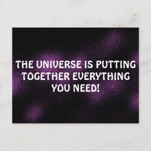 Purple Universe Powerful Quote Print Postcard