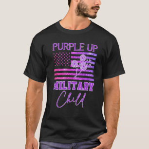 Purple Up For Military Child Month Dandelion Spark T-Shirt
