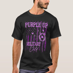 Purple Up For Military Child Month Dandelion Spark T-Shirt