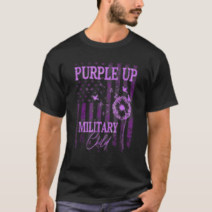 Purple Up For Military Child Month Dandelion Spark T-Shirt