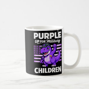 Purple Up for Military Children Dinosaur Military Coffee Mug