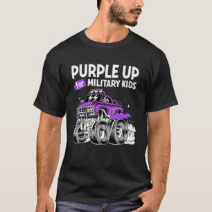 Purple Up For Military Kids Child  Monster Truck K T-Shirt