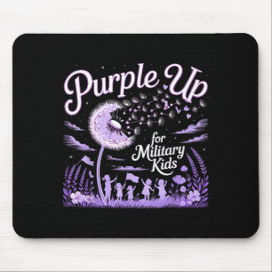 Purple Up for Military Kids Dandelion Military Mouse Mat