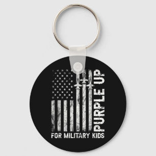 Purple Up For Military Kids Flag Military Child Mo Key Ring