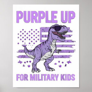 Purple Up For Military Kids Flag Military Child Mo Poster