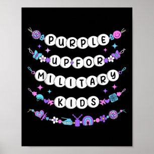 Purple Up For Military Kids Friendship Bracelets K Poster