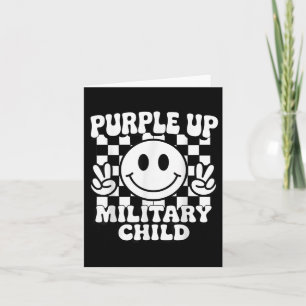 Purple Up For Military Kids Groovy Military Child  Card