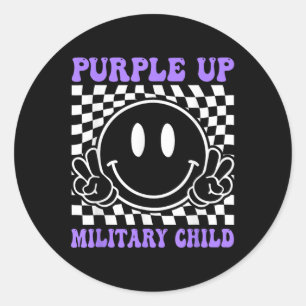 Purple Up For Military Kids Military Child  Classic Round Sticker