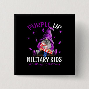 Purple Up For Military Kids Military Child Month 15 Cm Square Badge