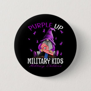 Purple Up For Military Kids Military Child Month 6 Cm Round Badge