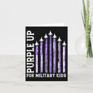 Purple Up For Military Kids Military Child Month  Card