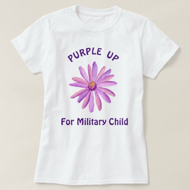 Purple Up For Military Kids Military Child     T-Shirt (Design Front)