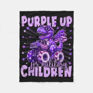 Purple Up For Military Kids Month Military Child D Fleece Blanket