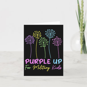 Purple Up For Military Kids - Month Of The Militar Card