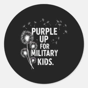 Purple Up For Military Kids - Month Of The Militar Classic Round Sticker