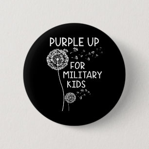 Purple Up For Military Kids Month Of The Military 6 Cm Round Badge