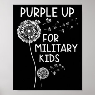 Purple Up For Military Kids Month Of The Military  Poster