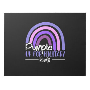 Purple up for military kids Rainbow Military child Notepad