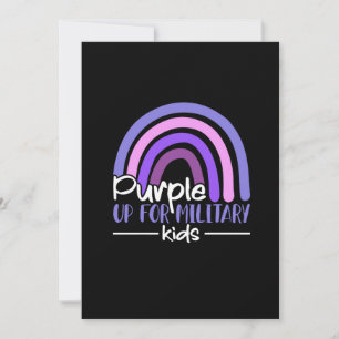 Purple up for military kids Rainbow Military child Save The Date